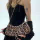 Yellow Daily Leopard Patchwork Zipper Bags