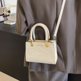 Cream White Sweet Simplicity Gradient Patchwork Bags