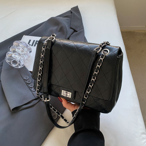Black Simplicity Solid Fold Bags