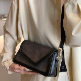 Black Casual Simplicity Solid Patchwork Contrast Bags