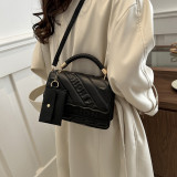Black Casual Simplicity Letter Patchwork Bags