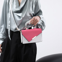 Pink Daily Patchwork Zipper Bags