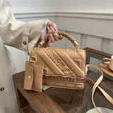 Brown Casual Simplicity Letter Patchwork Bags