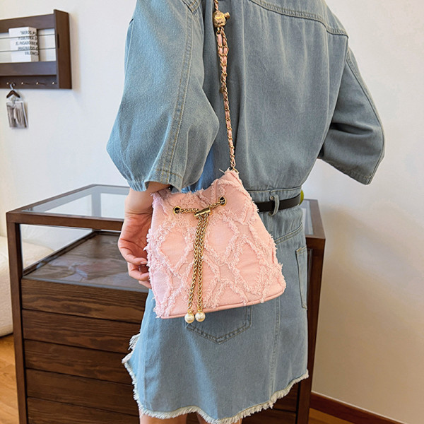 Pink Daily Plaid Patchwork Bags