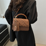 Brown Casual Simplicity Letter Patchwork Bags