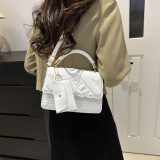 White Casual Simplicity Letter Patchwork Bags