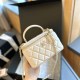 White Casual Simplicity Letter Chains Zipper Bags