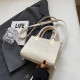 Cream White Sweet Simplicity Gradient Patchwork Bags