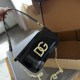 Black Casual Simplicity Letter Chains Bags