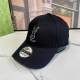Black Casual Street Letter Embroidered Hat