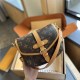 Brown Casual Street Letter Patchwork Bags