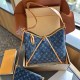 Blue Casual Street Letter Patchwork Bags