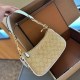 White Khaki Street Simplicity Letter Patchwork Zipper Bags