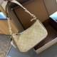 Khaki Street Simplicity Letter Patchwork Zipper Bags