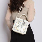 White Daily Butterfly Patchwork Bags