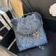 Blue Casual Street Letter Chains Bags