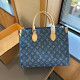 Blue Casual Letter Patchwork Bags