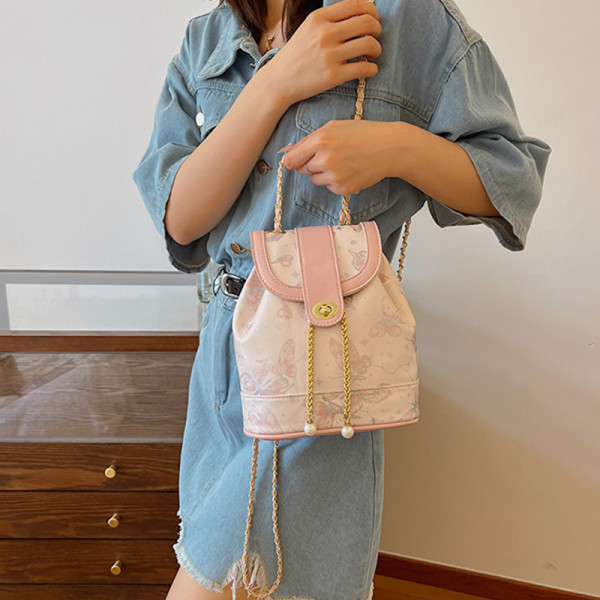 Pink Daily Print Patchwork Bags
