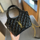 Black Casual Simplicity Letter Chains Bags