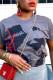 Grey Casual Print Basic O Neck T-Shirts