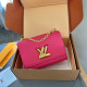 Rose Red Casual Simplicity Letter Patchwork Bags