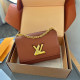 Red-brown Casual Simplicity Letter Patchwork Bags