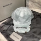 White Grey Casual Letter Embroidery Metal Accessories Decoration Hat