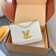 White Casual Simplicity Letter Patchwork Bags