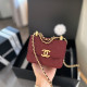 Burgundy Casual Simplicity Letter Chains Bags
