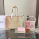 Pink Casual Simplicity Letter Patchwork Draw String Bags