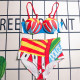 Multicolor Casual Sportswear Print Patchwork Swimwears