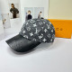 Black Casual Street Letter Make Old Patchwork Hat