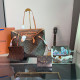 Brown Casual Letter Zipper Bags