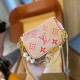 Pink Casual Sweet Letter Patchwork Chains Bags