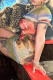 Green Sexy Print Patchwork O Neck Wrapped Skirt Dresses