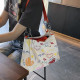 Tangerine Red Street Print Patchwork Bags