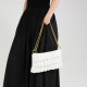 White Sweet Daily Solid Patchwork Fold Zipper Bags