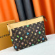 Brown Casual Street Letter Patchwork Zipper Bags
