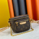 Brown Daily Letter Patchwork Zipper Bags
