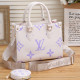 White Purple Casual Daily Letter Patchwork Zipper Bags