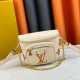 White Daily Letter Patchwork Zipper Bags