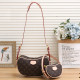 Brown Street Daily Letter Patchwork Zipper Bags