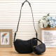 Black Street Daily Letter Patchwork Zipper Bags
