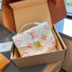 White Pink Sweet Celebrities Letter Patchwork Metal Accessories Decoration Bags