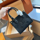 Black Casual Street Letter Patchwork Bags