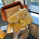 Yellow Sweet Celebrities Letter Patchwork Metal Accessories Decoration Bags