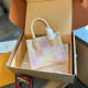 Pink Yellow Sweet Celebrities Striped Patchwork Contrast Bags