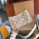 White Casual Sweet Letter Patchwork Chains Bags