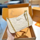 White Casual Street Letter Patchwork Chains Bags