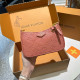 Brick Red Casual Street Letter Patchwork Chains Bags